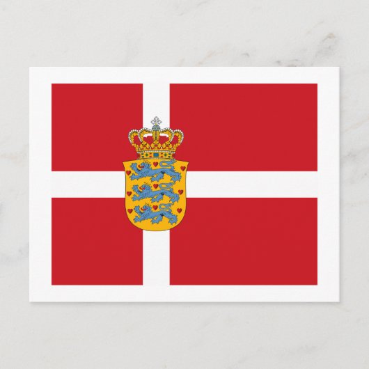 Dänemark Flagw COA Postcard Postkarte (Vorderseite)