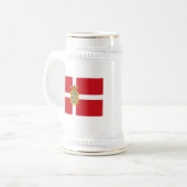 Dänemark Flagw COA-Tasse Bierglas (Vorderseite Links)