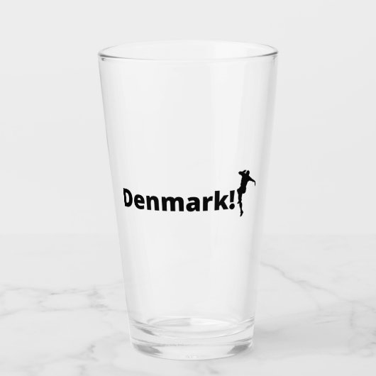 Dänemark Fußball Glas (Vorderseite)