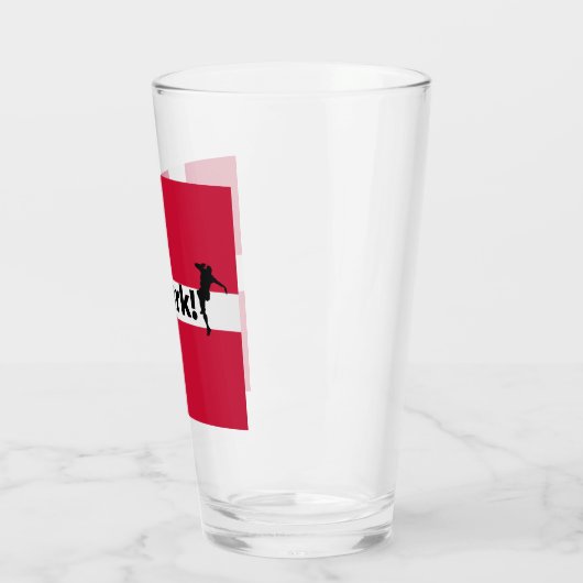 Dänemark Fußball Glas (Links)
