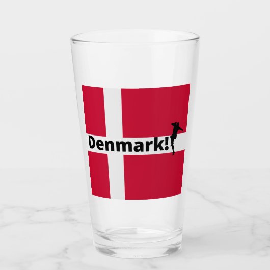 Dänemark Fußball Glas (Vorderseite)