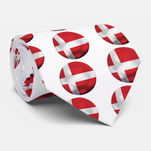 Dänemark-Fußball Krawatte (Gerollt)