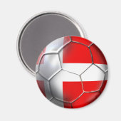 Dänemark Fußball Magnet (Vorderseite/Rückseite)