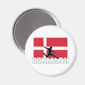 Dänemark Fußball-Nationalmannschaft Magnet (Vorderseite/Rückseite)