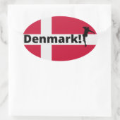 Dänemark Fußball Ovaler Aufkleber (Tasche)