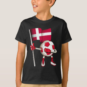 Dänemark Fußballtrikot Dänische Flagge Footll Dab T-Shirt