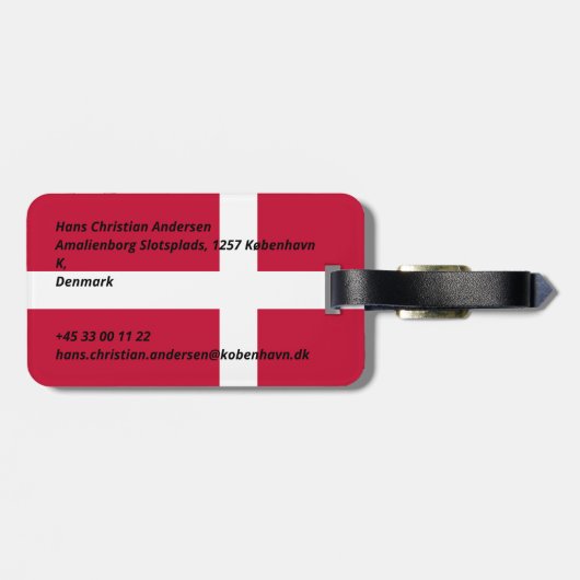 Dänemark Gepäckanhänger (Rückseite horizontal)