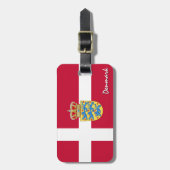 Dänemark Gepäckmarken, patriotische dänische Flagg Gepäckanhänger (Vorderseite vertikal)