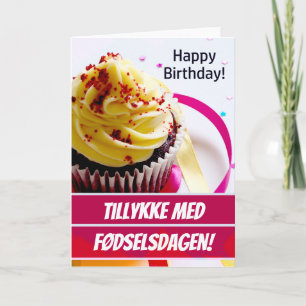 Dänemark Happy Birthday Wish in Dänisch Geburtstag Karte