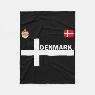 Dänemark Hemd-Flagge Jersey Fußball T-Shirt-Reise- Fleecedecke
