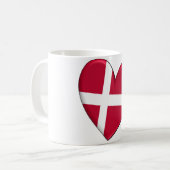 Dänemark-Herz-Flagge Kaffeetasse (Vorderseite Links)