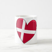 Dänemark-Herz-Flagge Kaffeetasse (Mittel)