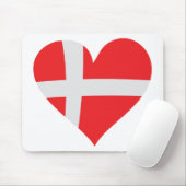 Dänemark-Herzikone Mousepad (Mit Mouse)