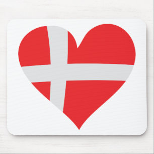Dänemark-Herzikone Mousepad
