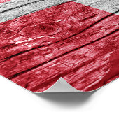 Dänemark Holzflagge Poster (Ecke)