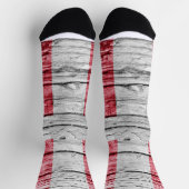 Dänemark Holzflagge Socken (Oben)