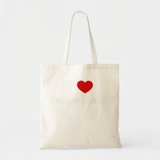 Dänemark I Heart Denmark Souvenir I Liebe Dänemark Tragetasche (Vorne)