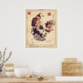 Dänemark Karikatur Karte 1868 Poster (Küche)
