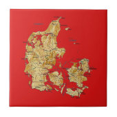 Dänemark-Karten-Fliese Fliese (Vorderseite)