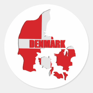 Dänemark Kartenflaschenöffner Runder Aufkleber