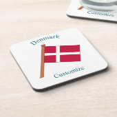 Dänemark Landesflagge Thunder_Cove Getränkeuntersetzer (Linke Seite)