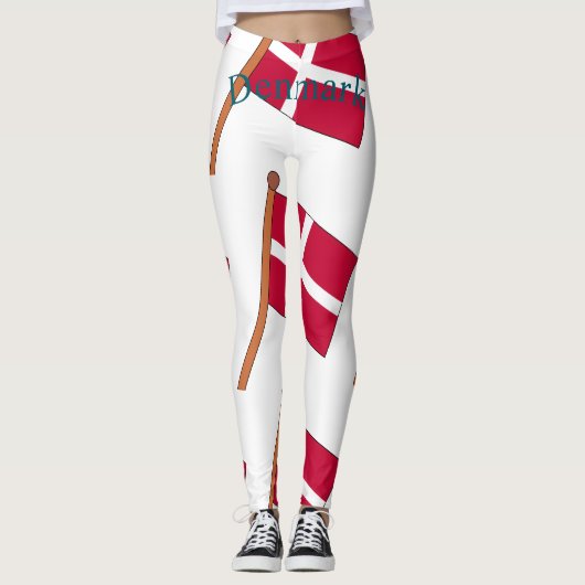 Dänemark Landesflagge Thunder_Cove Leggings (Vorderseite)
