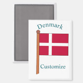 Dänemark Landesflagge Thunder_Cove Magnet (Vorderseite/Rückseite)