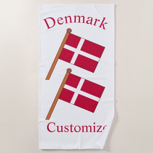Dänemark Landesflagge Thunder_Cove Strandtuch (Vorderseite)
