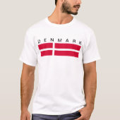 Dänemark-Landesflaggesymbol lang T-Shirt (Vorderseite)