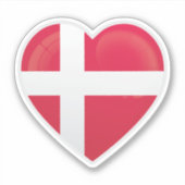 Dänemark Liebe Aufkleber (Vorderseite)