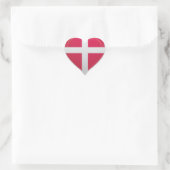 Dänemark Liebe Flaggenstempel Herz-Aufkleber (Tasche)