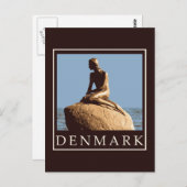 Dänemark Little Mermaid Postkarte (Vorne/Hinten)