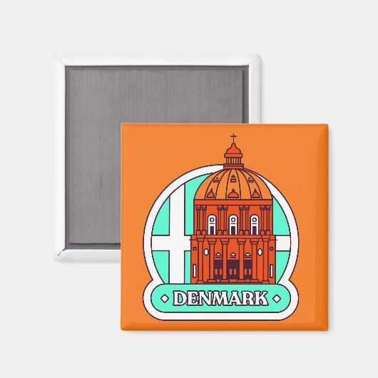 Dänemark Magnet (Vorderseite/Rückseite)