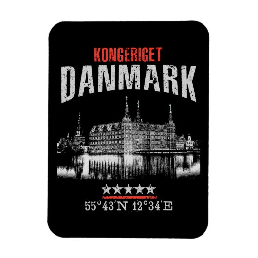 Dänemark Magnet (Vertikal)