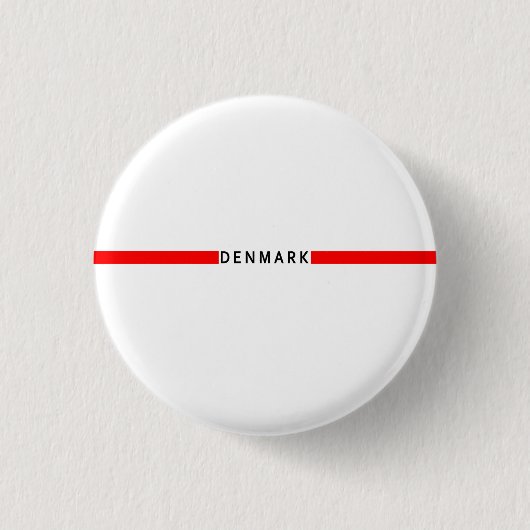Dänemark - minimalistische Flagge Button (Vorderseite)