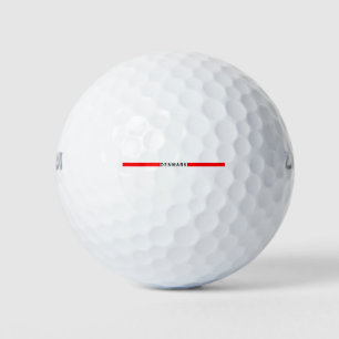 Dänemark - minimalistische Flagge Golfball