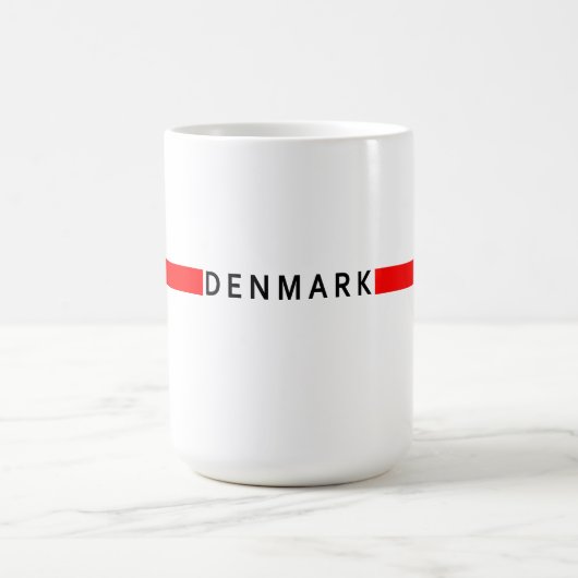 Dänemark - minimalistische Flagge Kaffeetasse (Mittel)