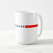 Dänemark - minimalistische Flagge Kaffeetasse (VorderseiteRechts)