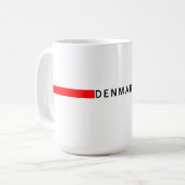 Dänemark - minimalistische Flagge Kaffeetasse (Vorderseite Links)