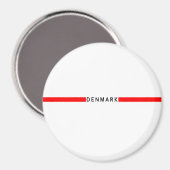 Dänemark - minimalistische Flagge Magnet (Vorderseite/Rückseite)