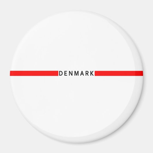 Dänemark - minimalistische Flagge Magnet (Vorne)