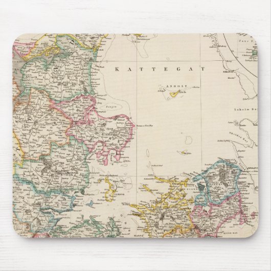Dänemark mit Einfahrkarte von Island Mousepad (Vorne)