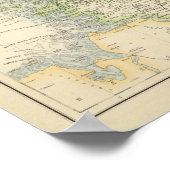 Dänemark mit Schleswig und Holstein Poster (Ecke)