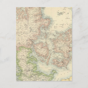 Dänemark mit Schleswig und Holstein Postkarte