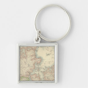 Dänemark mit Schleswig und Holstein Schlüsselanhänger