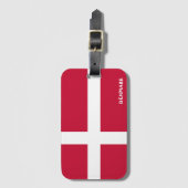 Dänemark National Flag Patriotic Gepäckanhänger (Vorderseite Vertikal)