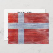 Dänemark Not leidende Flagge Postkarte (Vorne/Hinten)