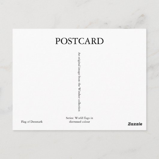 Dänemark Not leidende Flagge Postkarte (Rückseite)
