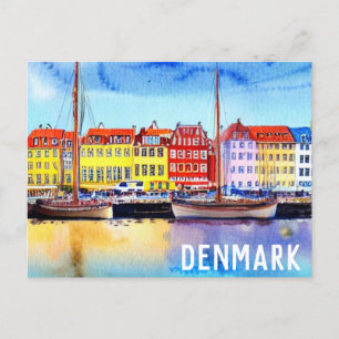 Dänemark, Nyhavn Street Postcard 2 Postkarte