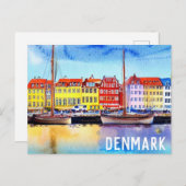 Dänemark, Nyhavn Street Postcard 2 Postkarte (Vorne/Hinten)